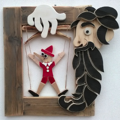 Pinocchio e Mangiafuoco